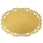 Moldura Oval Arabesco 15x10,7cm em MDF - Palácio da Arte