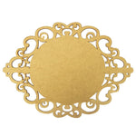 Moldura Oval Lisa Provençal 30x21,5cm em MDF - Palácio da Arte