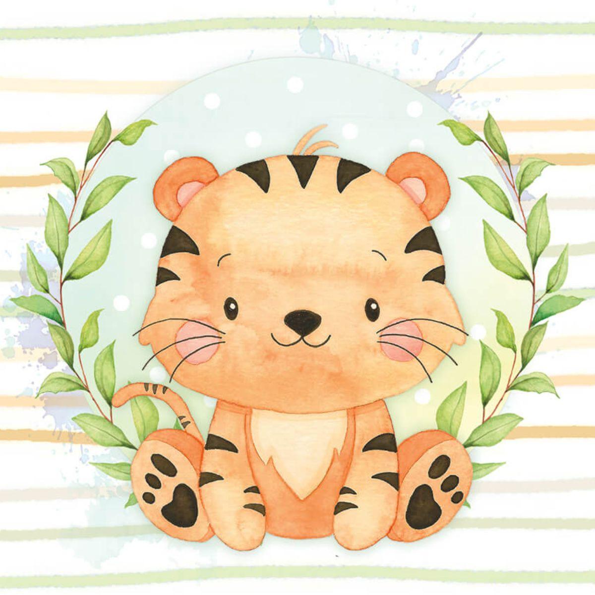 Papel Decoupage Adesiva Litoarte DAX-196 Meu Safari Tigre 10x10cm – Palácio  da Arte, image size:1200x1200