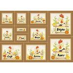 Papel Decoupage Litoarte PD-1036 Galinha e Rótulos Mantimentos 49x34,3cm - Palácio da Arte