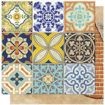 Papel Scrapbook Litoarte SD-0564 Azulejos e Tijolos 30,5x30,5cm - Palácio da Arte