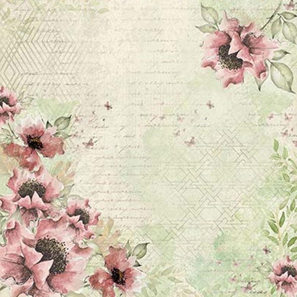 Papel Scrapbook Litoarte SD-1056 Flores 30,5x30,5cm - Palácio da Arte