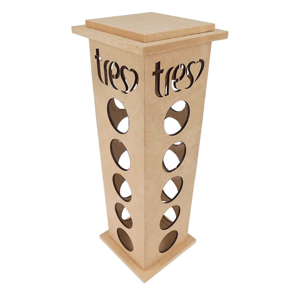 Porta Cápsulas de Café Três Corações para 20 Unidades em MDF 32x11x11cm - Palácio da Arte