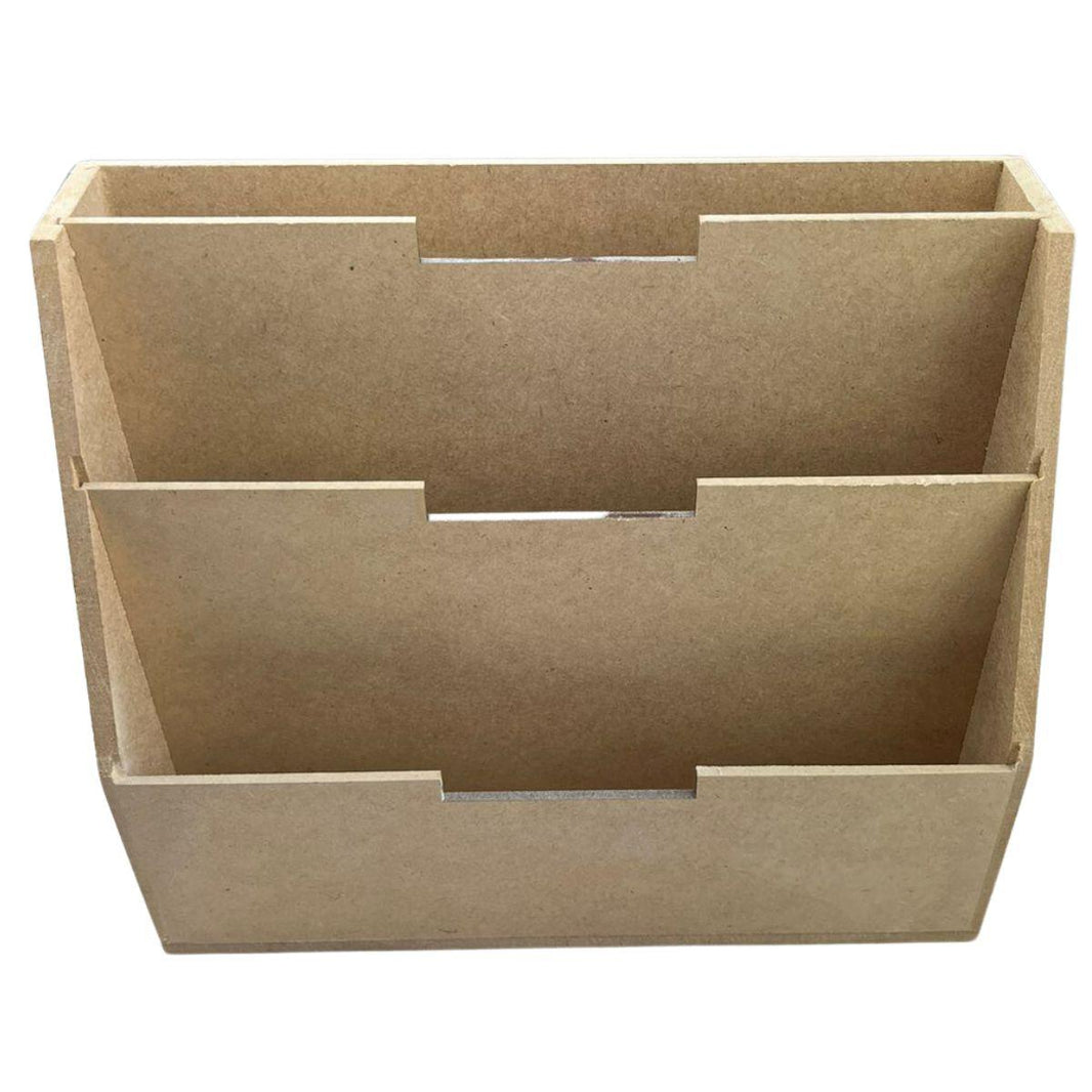 Porta Cartas Triplo em MDF 24x21x10cm - Palácio da Arte