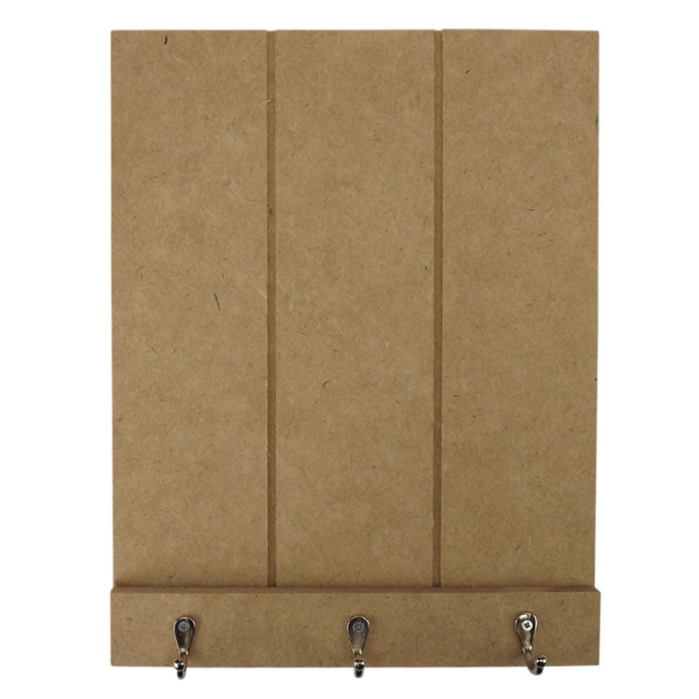 Porta Chaves em MDF 25x19,5cm Placa Riscada - Palácio da Arte
