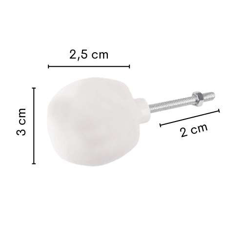 Puxador de Gaveta Redondo 4x4cm Resina - Palácio da Arte