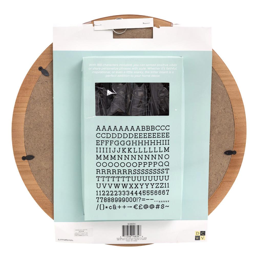 Quadro Mural Letreiro Circular WER385 38cm Roundwood Letterboard - Palácio da Arte