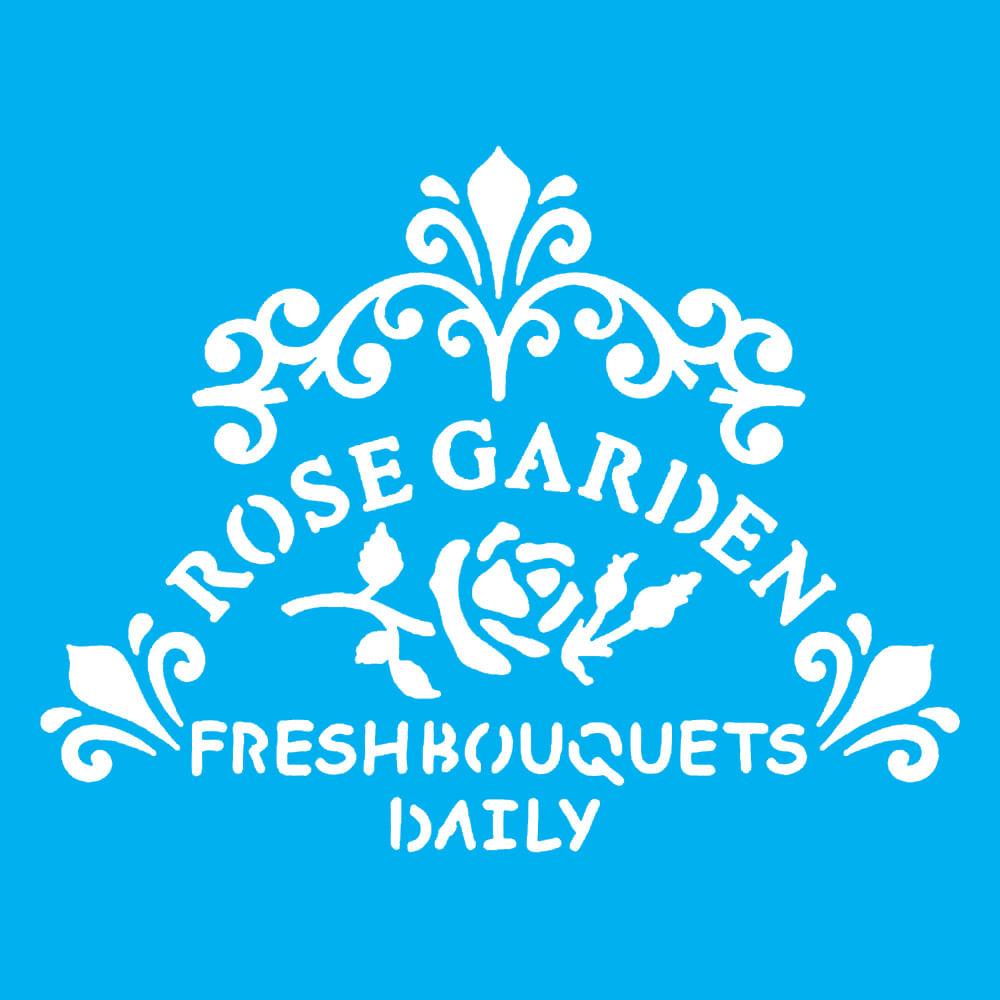 Stencil Litoarte 10x10 STX-321 Selo Rose Garden - Palácio da Arte