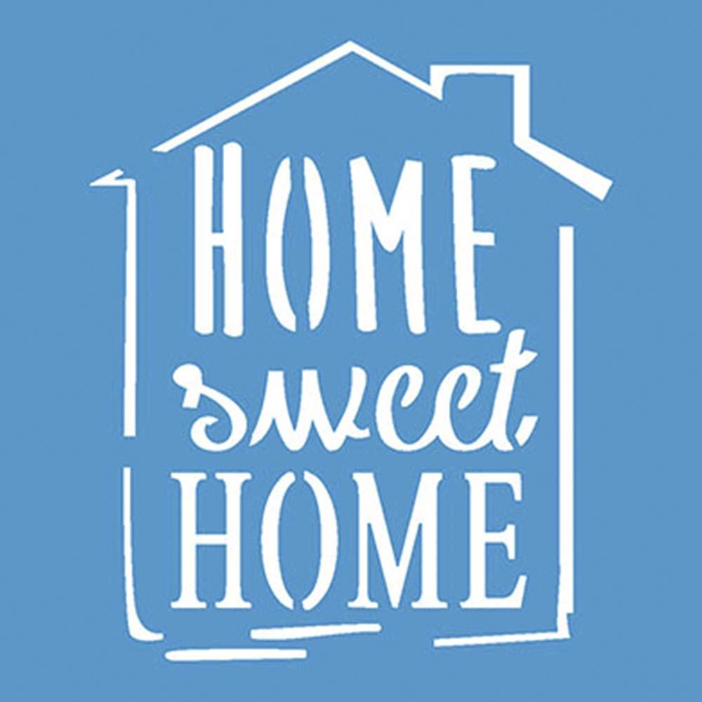 Stencil Litoarte 10x10 STX-339 Selo Home Sweet Home - Palácio da Arte