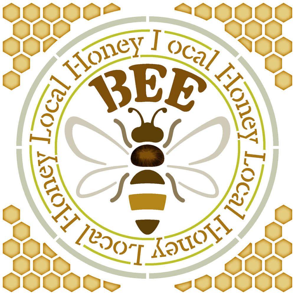 Stencil Litoarte 14x14 STA-164 Doces Momentos Selo Abelha - Palácio da Arte