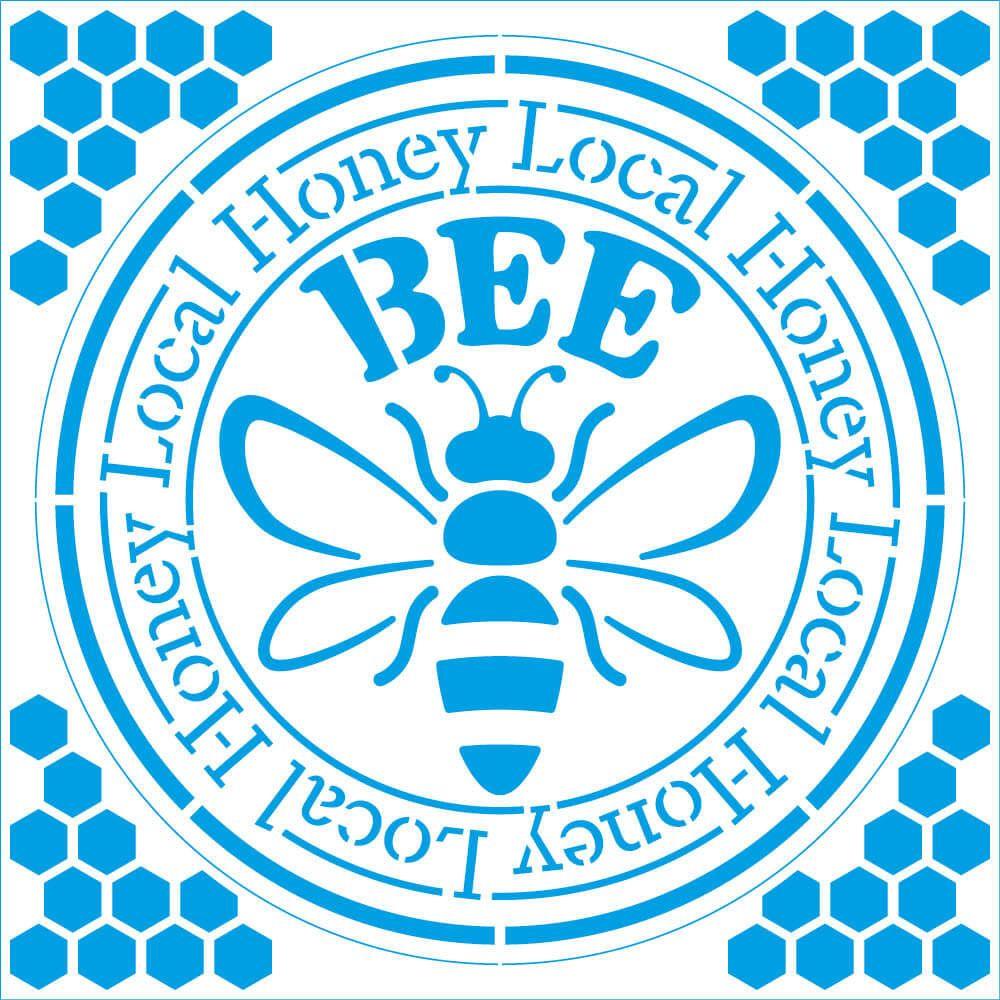 Stencil Litoarte 14x14 STA-164 Doces Momentos Selo Abelha - Palácio da Arte