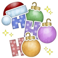 Stencil Litoarte 14x14 STAN-007 Natal Ho Ho Ho com Bolinhas - Palácio da Arte