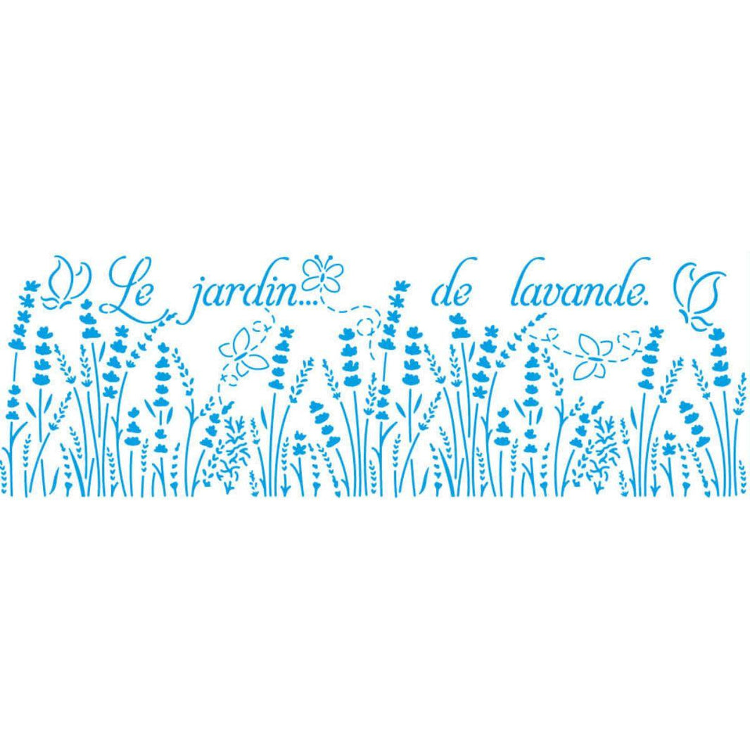 Stencil Litoarte 14x38 STGE-020 Jardim de Lavandas - Palácio da Arte
