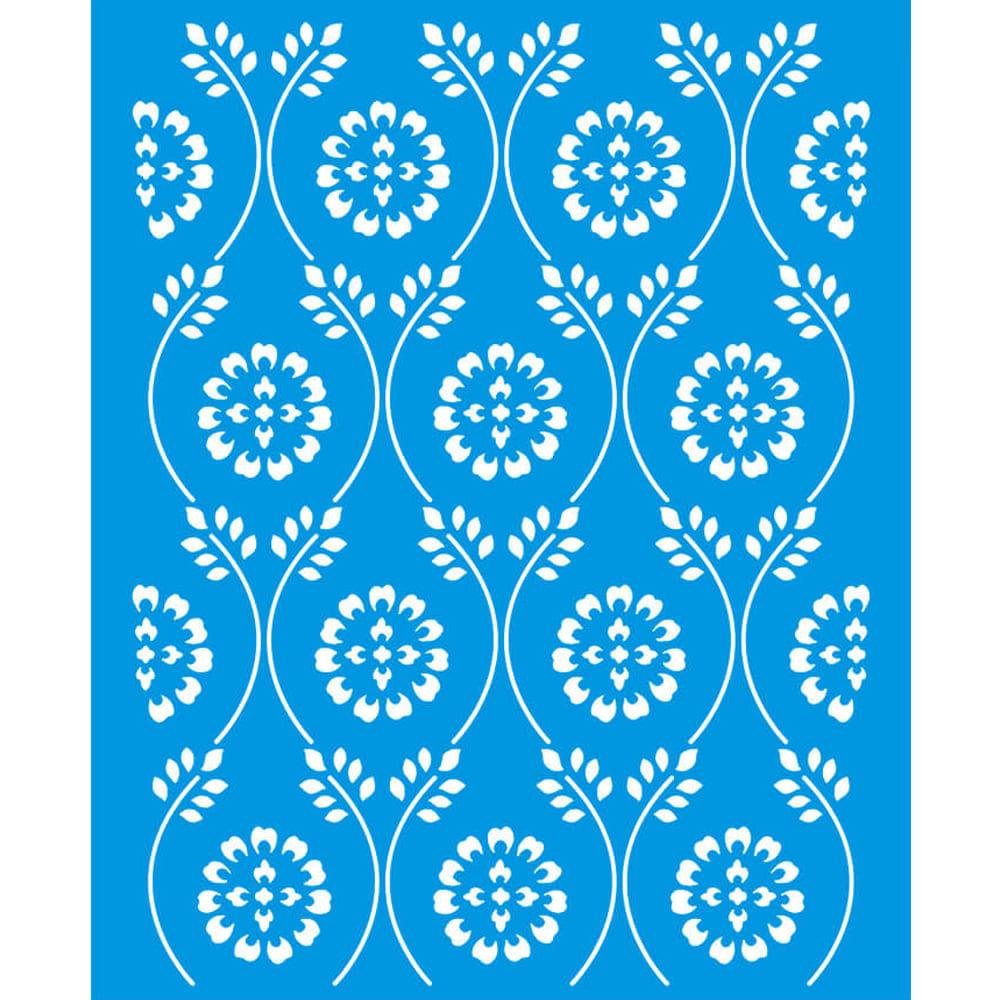 Stencil Litoarte 17x21 STM-689 Estampa Flores - Palácio da Arte