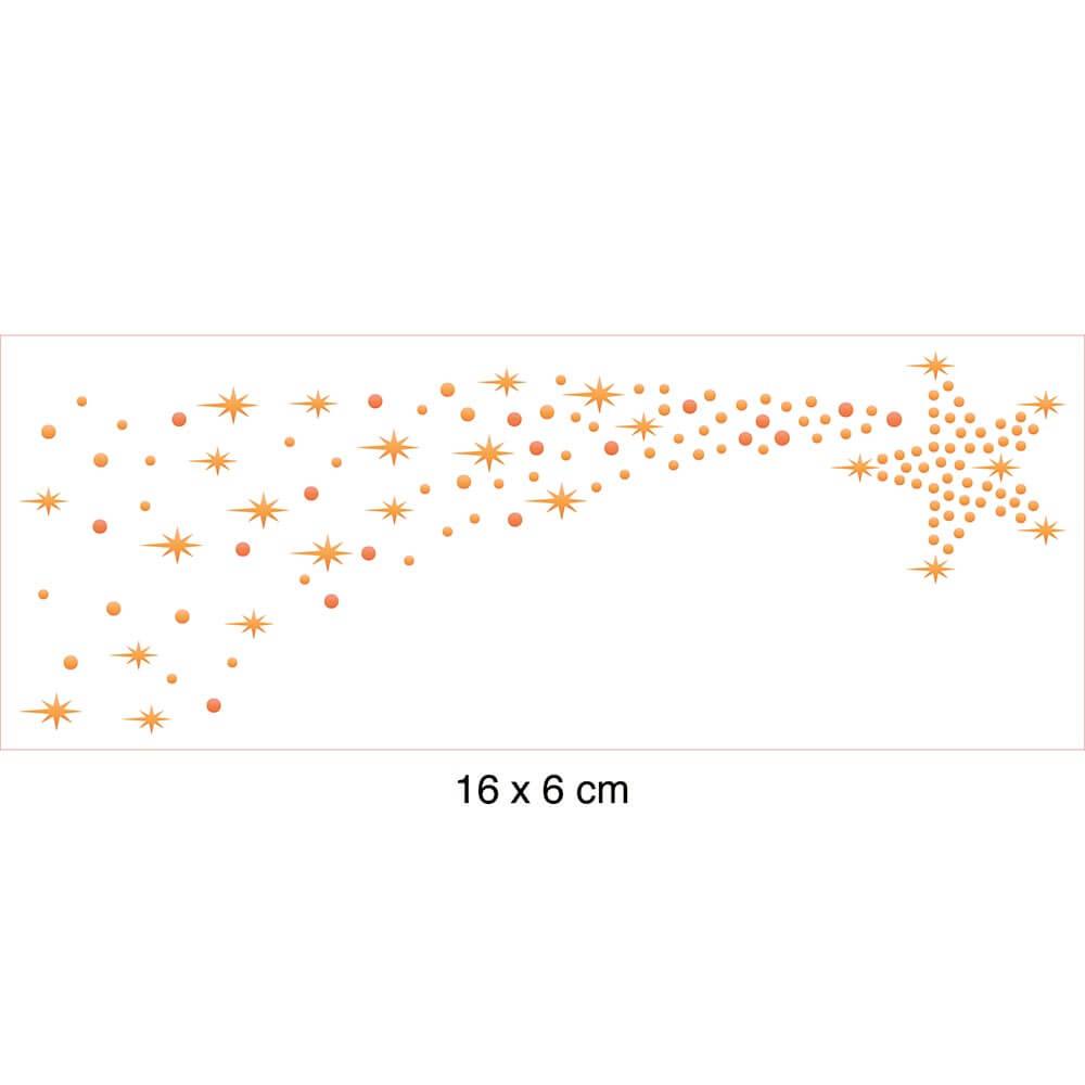 Stencil Litoarte 17x6,5 STNP-014 Natal Estrelas - Palácio da Arte