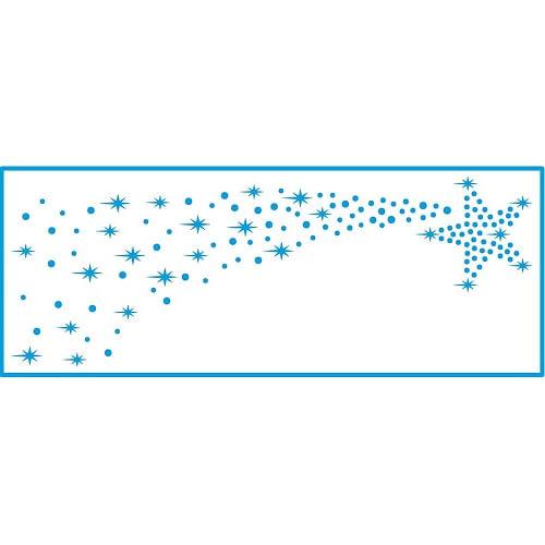 Stencil Litoarte 17x6,5 STNP-014 Natal Estrelas - Palácio da Arte