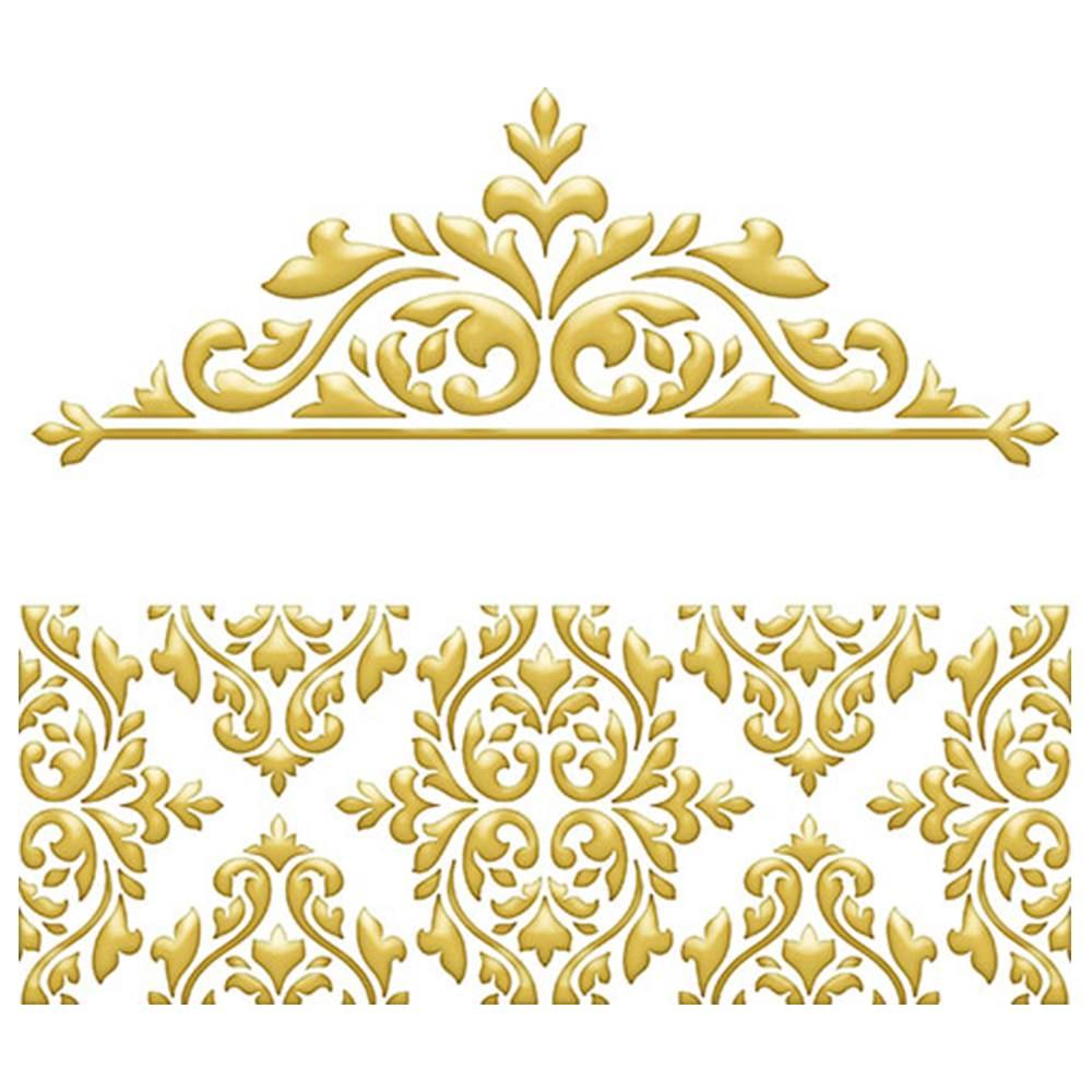 Stencil Litoarte 20x20 STXX-012 Arabesco e Estampa Barroca - Palácio da Arte