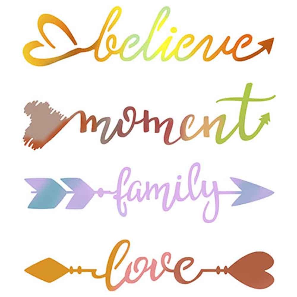 Stencil Litoarte 20x20 STXX-020 Flechas Escritas II - Palácio da Arte