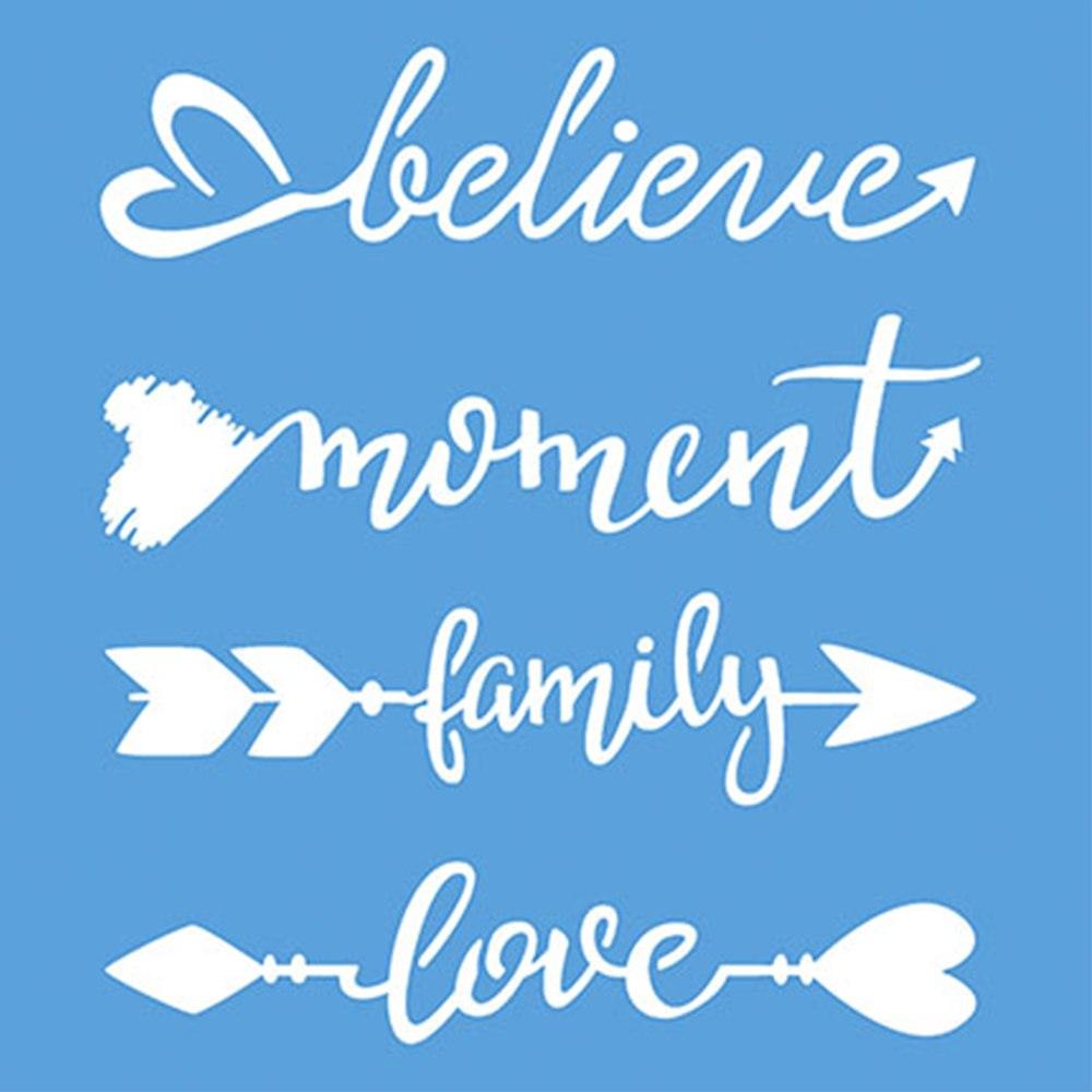 Stencil Litoarte 20x20 STXX-020 Flechas Escritas II - Palácio da Arte