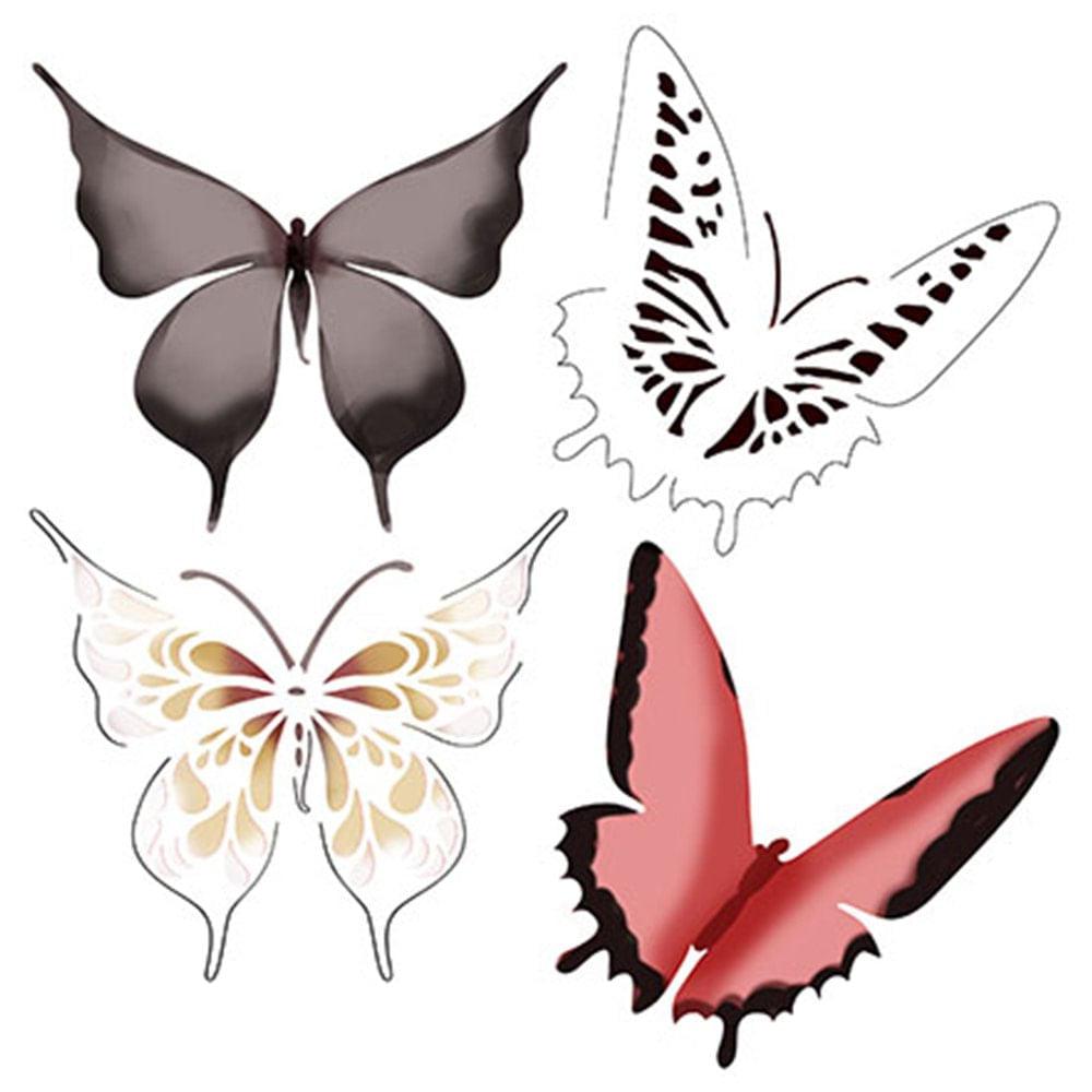 Stencil Litoarte 20x20 STXX-023 Borboletas - Palácio da Arte