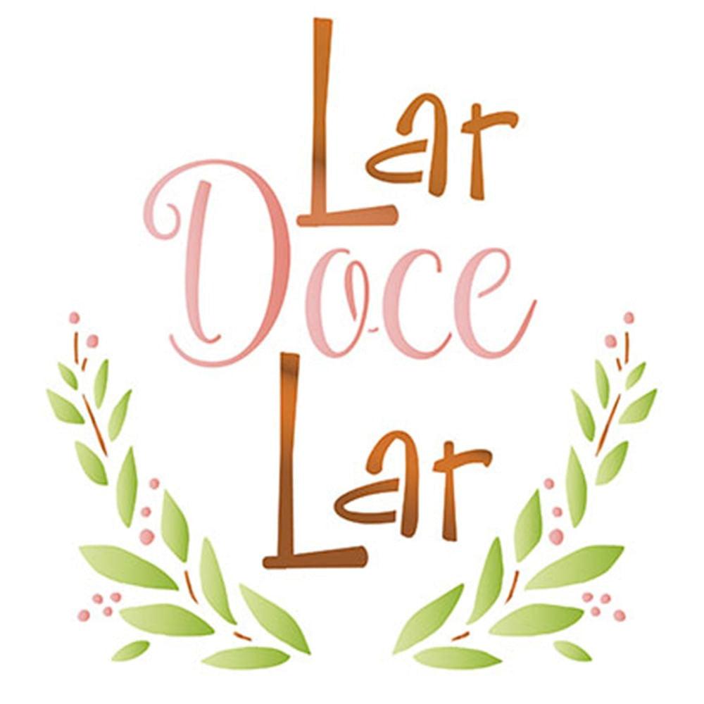 Stencil Litoarte 20x20 STXX-048 Lar Doce Lar - Palácio da Arte