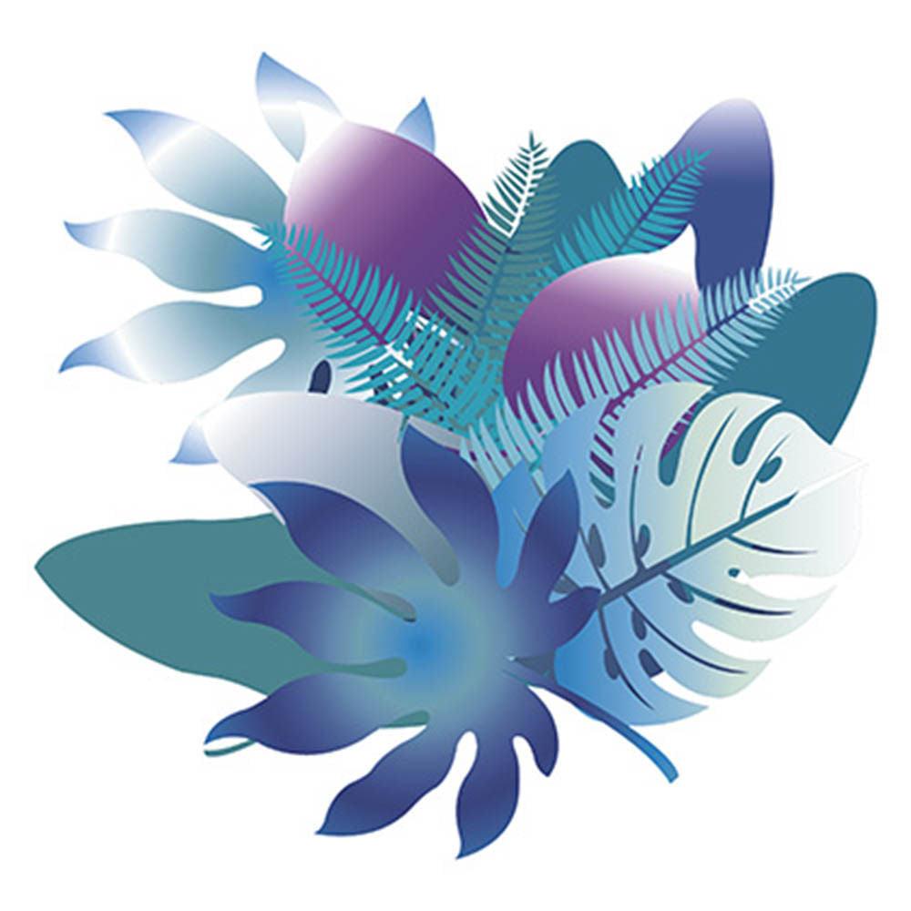 Stencil Litoarte 20x20 STXX-066 Folhas Tropicais - Palácio da Arte