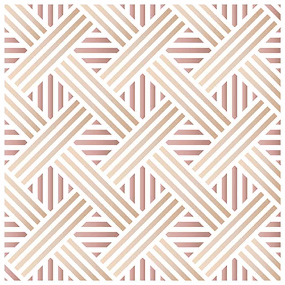 Stencil Litoarte 20x20 STXX-080 Estampa Geométrica Entrelaçada - Palácio da Arte