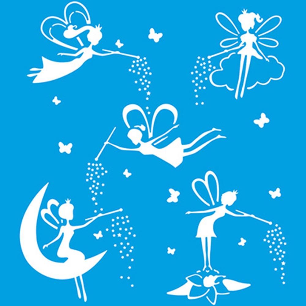 Stencil Litoarte 20x20 STXX-094 Fadinhas - Palácio da Arte