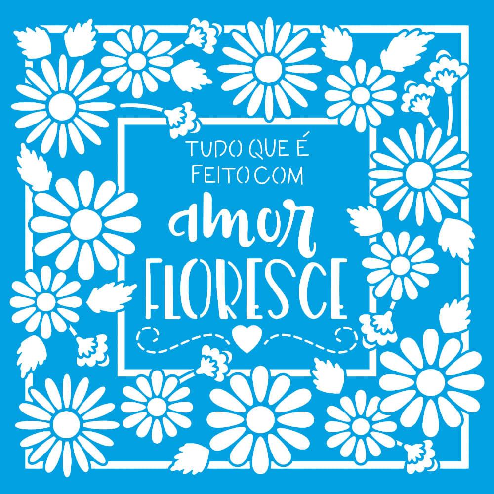 Stencil Litoarte 20x20 STXX-164 Margaridas Quadro - Palácio da Arte