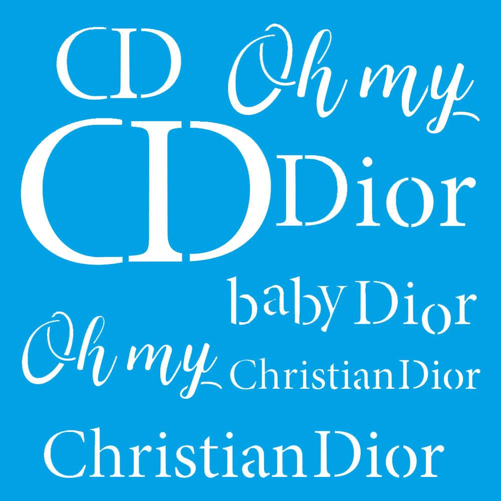 Stencil Litoarte 20x20 STXX-174 Marcas Grifes Christian Dior - Palácio da Arte