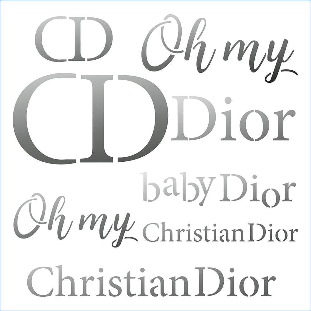 Stencil Litoarte 20x20 STXX-174 Marcas Grifes Christian Dior - Palácio da Arte