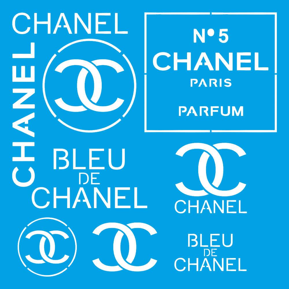 Stencil Litoarte 20x20 STXX-177 Marcas Grifes Chanel - Palácio da Arte