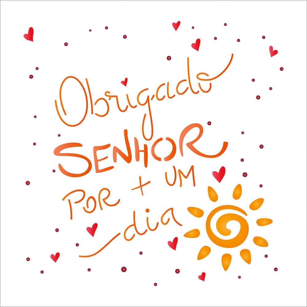 Stencil Litoarte 20x20 STXX-178 Obrigado Senhor por + um Dia - Palácio da Arte