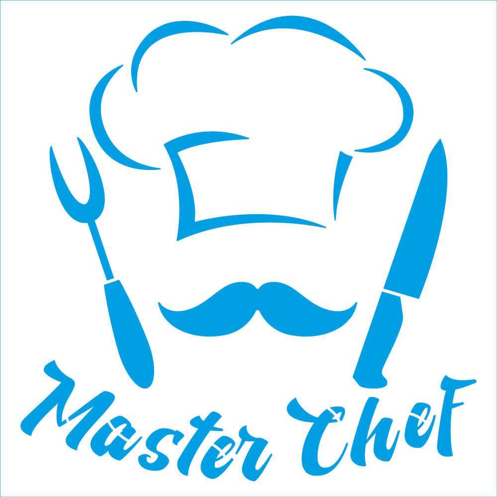 Stencil Litoarte 20x20 STXX-248 Cozinha Master Chef - Palácio da Arte