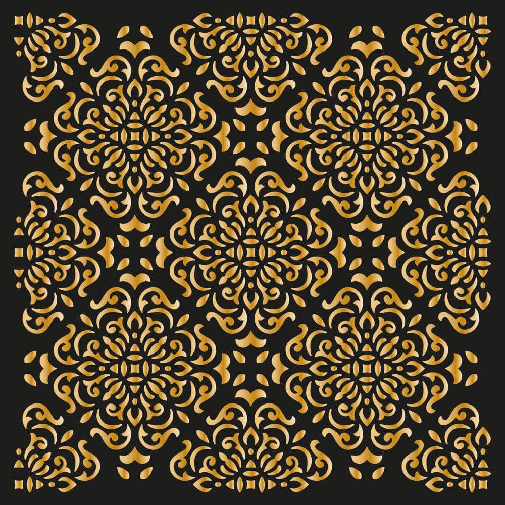 Stencil Litoarte 20x20 STXX-251 Textura de Arabescos - Palácio da Arte