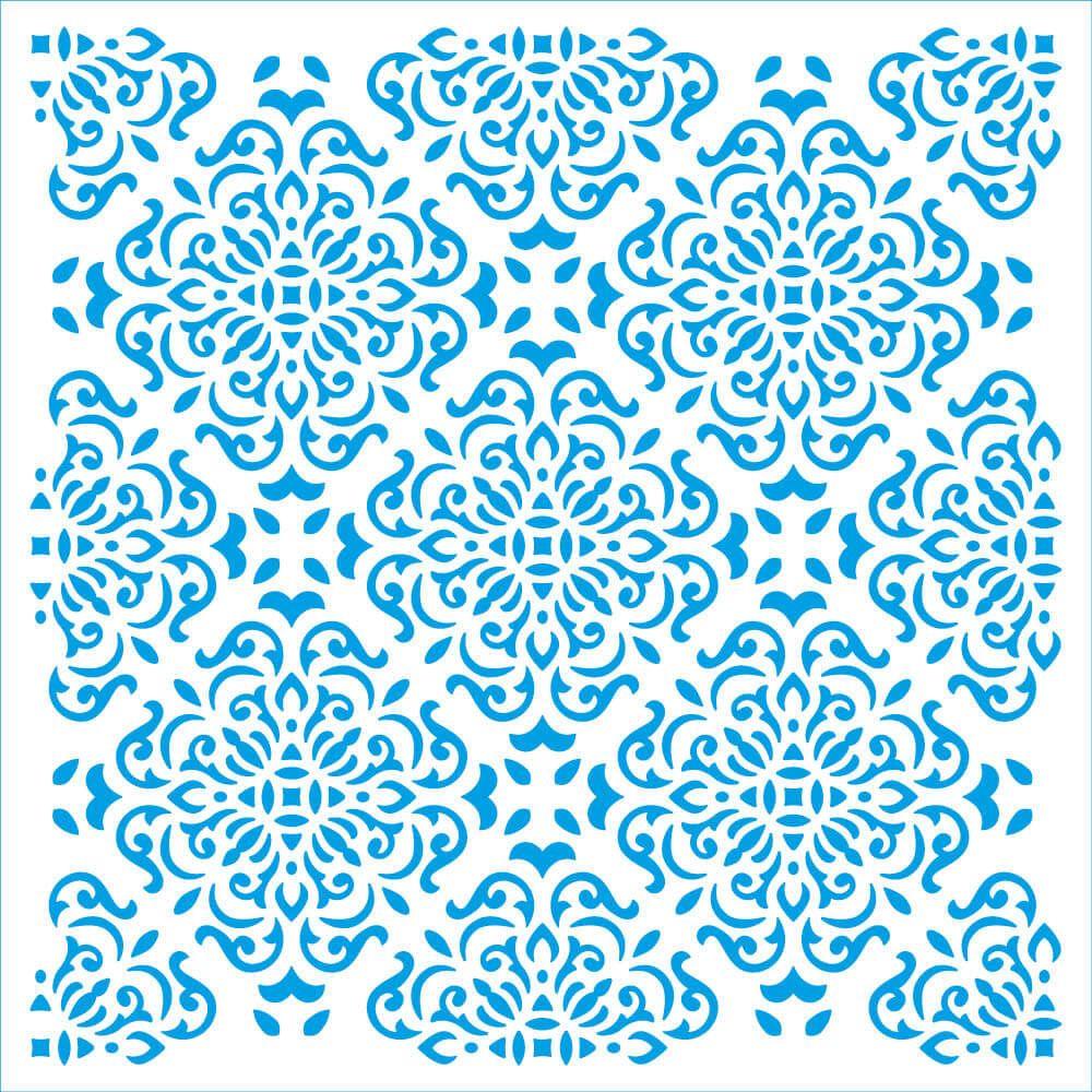 Stencil Litoarte 20x20 STXX-251 Textura de Arabescos - Palácio da Arte