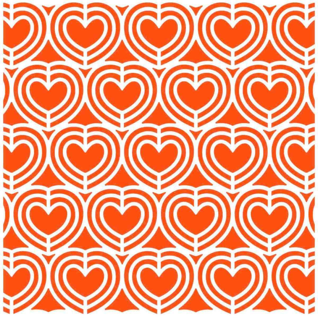 Stencil Litoarte 20x20 STXX-276 Coração II - Palácio da Arte