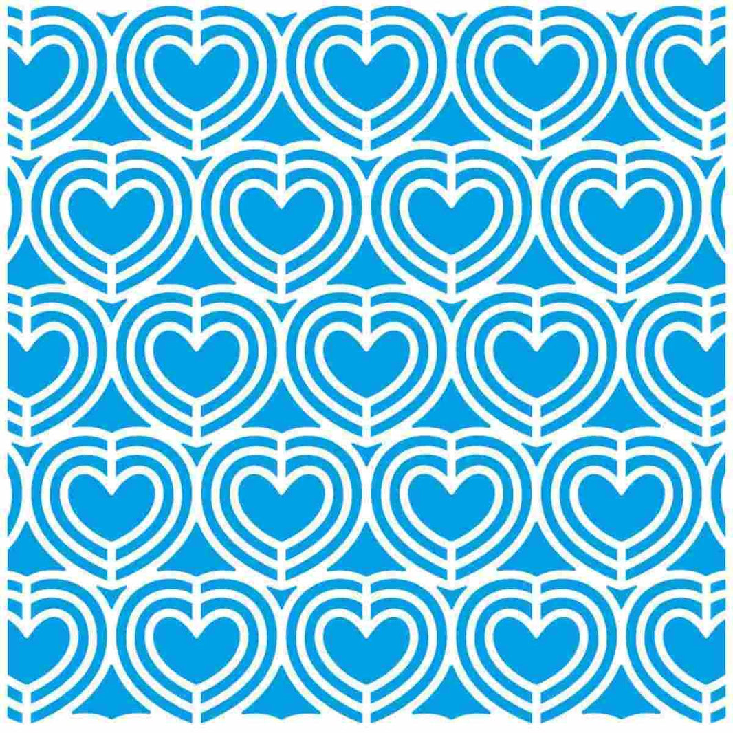 Stencil Litoarte 20x20 STXX-276 Coração II - Palácio da Arte