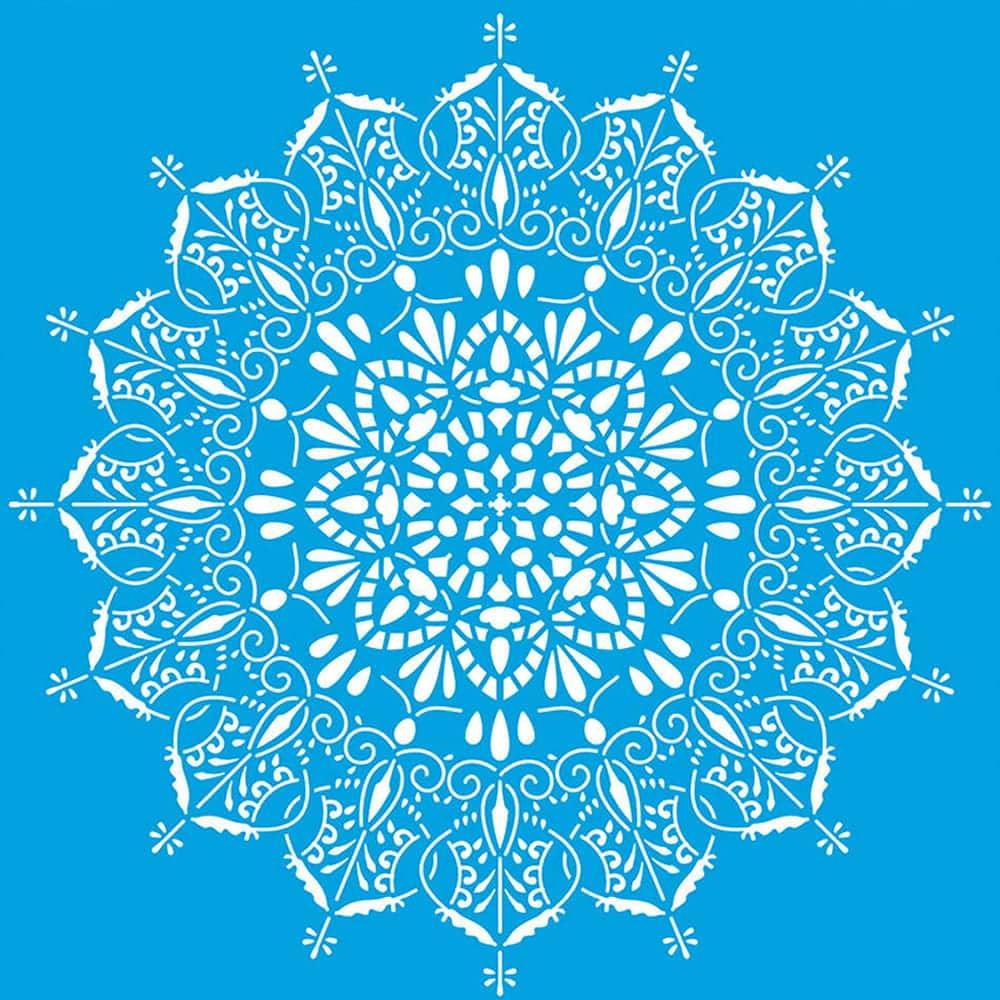 Stencil Litoarte 30x30 STQG-026 Mandala - Palácio da Arte