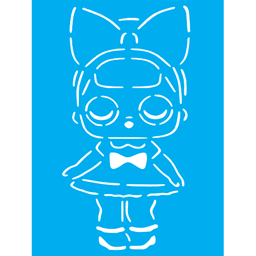 Stencil Litocart 20x15 LSM-251 Boneca Lol II - Palácio da Arte