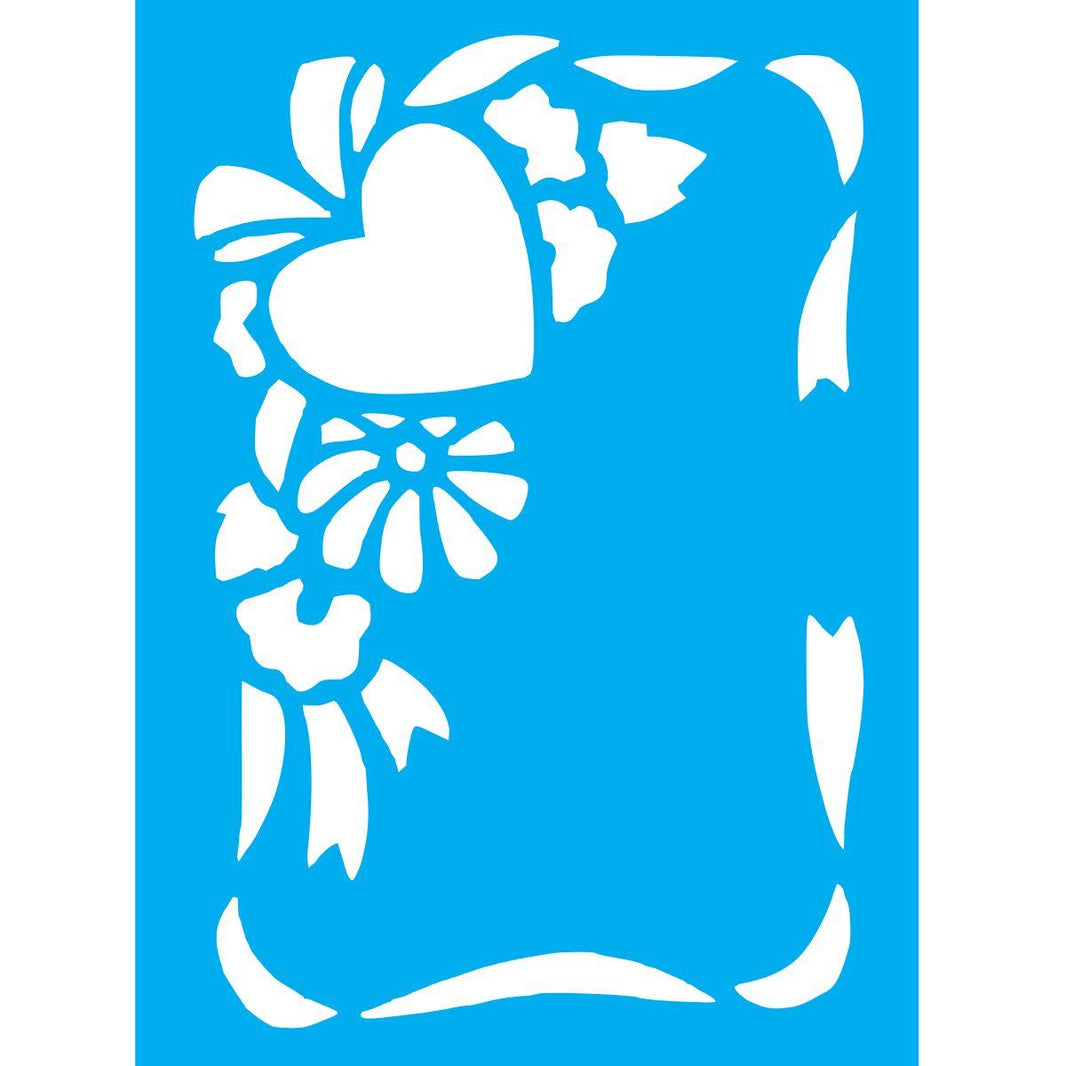 Stencil Litocart 20x15 LSM-359 Moldura Laço do Amor - Palácio da Arte