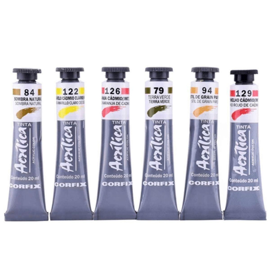 Tinta Acrílica para Telas Corfix 20ml - Palácio da Arte