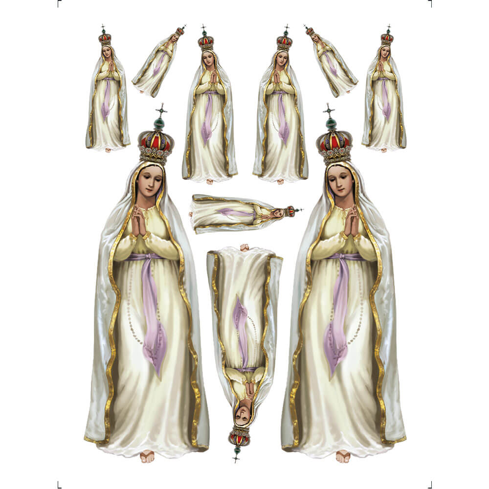Transfer de Imagem Litoarte 9,8x7,5cm TI-034 Nossa Senhora de Fátima