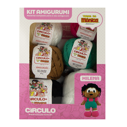 Kit Amigurumi Turma da Mônica Círculo Cor 04 Milena