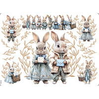 Transfer Têxtil 20x27,5cm TTR6P-005 Páscoa Coelhos em Festa