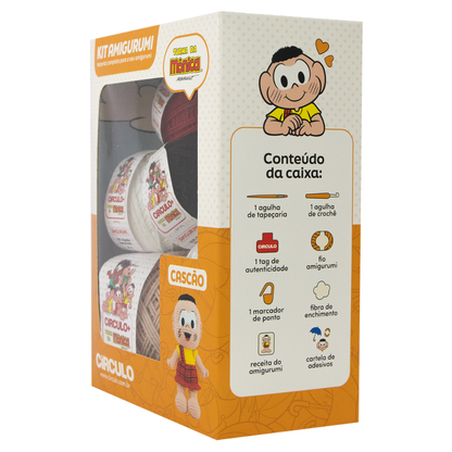 Kit Amigurumi Turma da Mônica Círculo Cor 05 Cascão