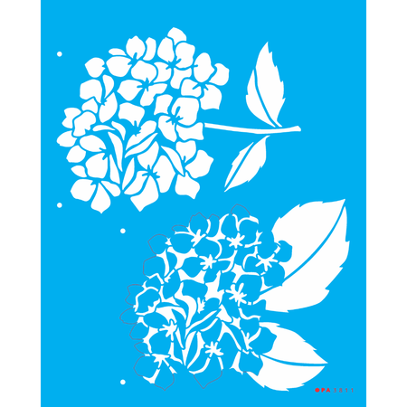 Stencil OPA 20x25 3811 Flor Sombra Hortênsias
