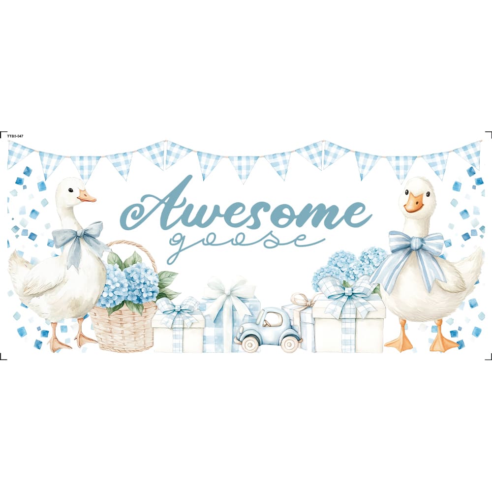 Transfer Têxtil 27,5x12,8cm TTB5-047 Barrado Awesome Goose Blue