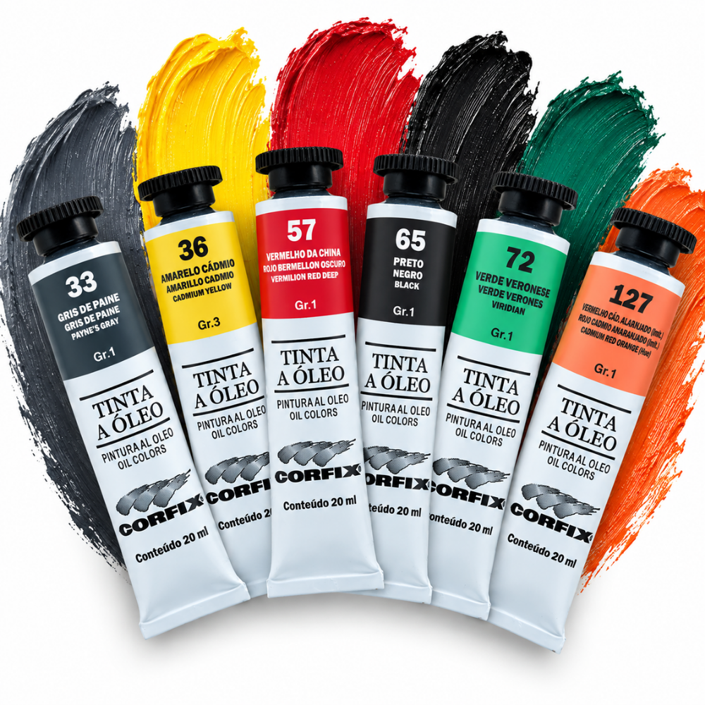 Tinta Óleo Corfix Bisnaga 20ml para Pintura Artística