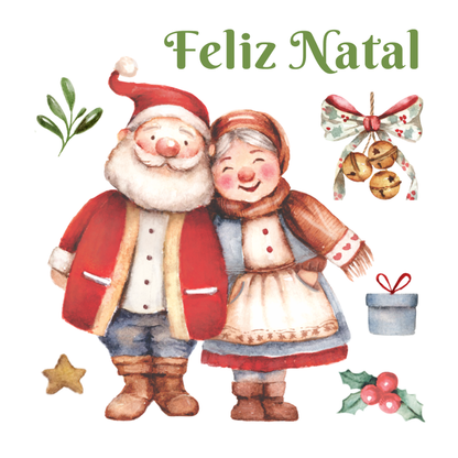 Transfer Têxtil 10x10cm  Opa 3860 Natal Papai e Mamãe Noel